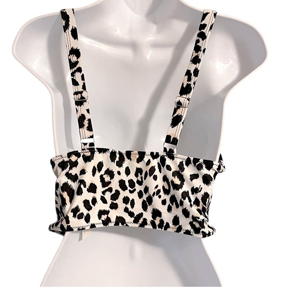 NWT Beachsissi Women’s Leopard Print Swimwear Top Size XL - Picture 2 of 4